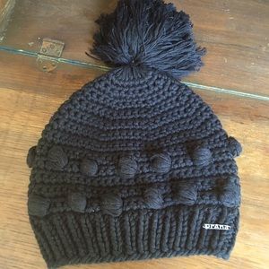 Chunky crochet Pom beanie by Prana